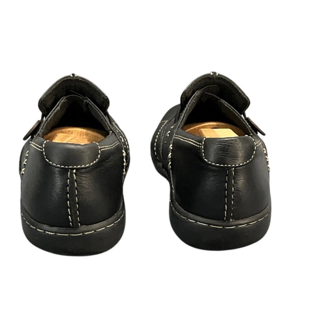 Clarks Un Loop Button Black Leather Slip On Comfo… - image 7